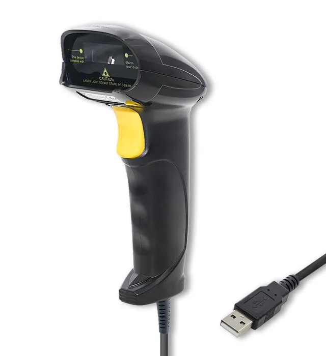 Qoltec 50876 Laser Scanner 1D USB Black