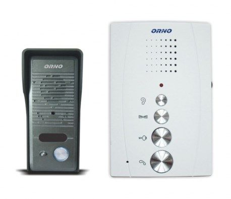 ORNO DOOR COMMUNICATION SET SINGLE-FAMILY HEADPHONELESS WHITE ELUVIO