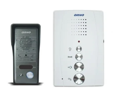 ORNO DOOR COMMUNICATION SET SINGLE-FAMILY HEADPHONELESS WHITE ELUVIO