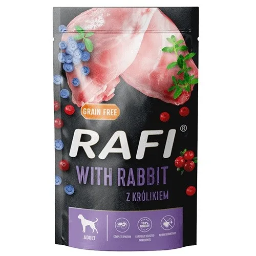 DOLINA NOTECI Rafi Rabbit Blueberry Cranberry - Wet Dog Food - 500g