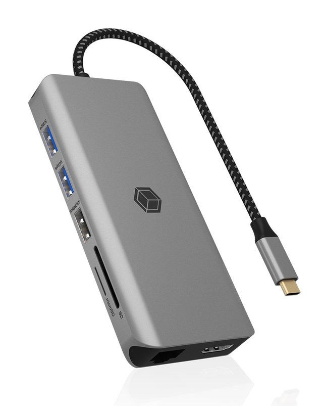 ICY BOX IB-DK4061-CPD Wired USB 3.2 Gen 1 (3.1 Gen 1) Type-C Grey