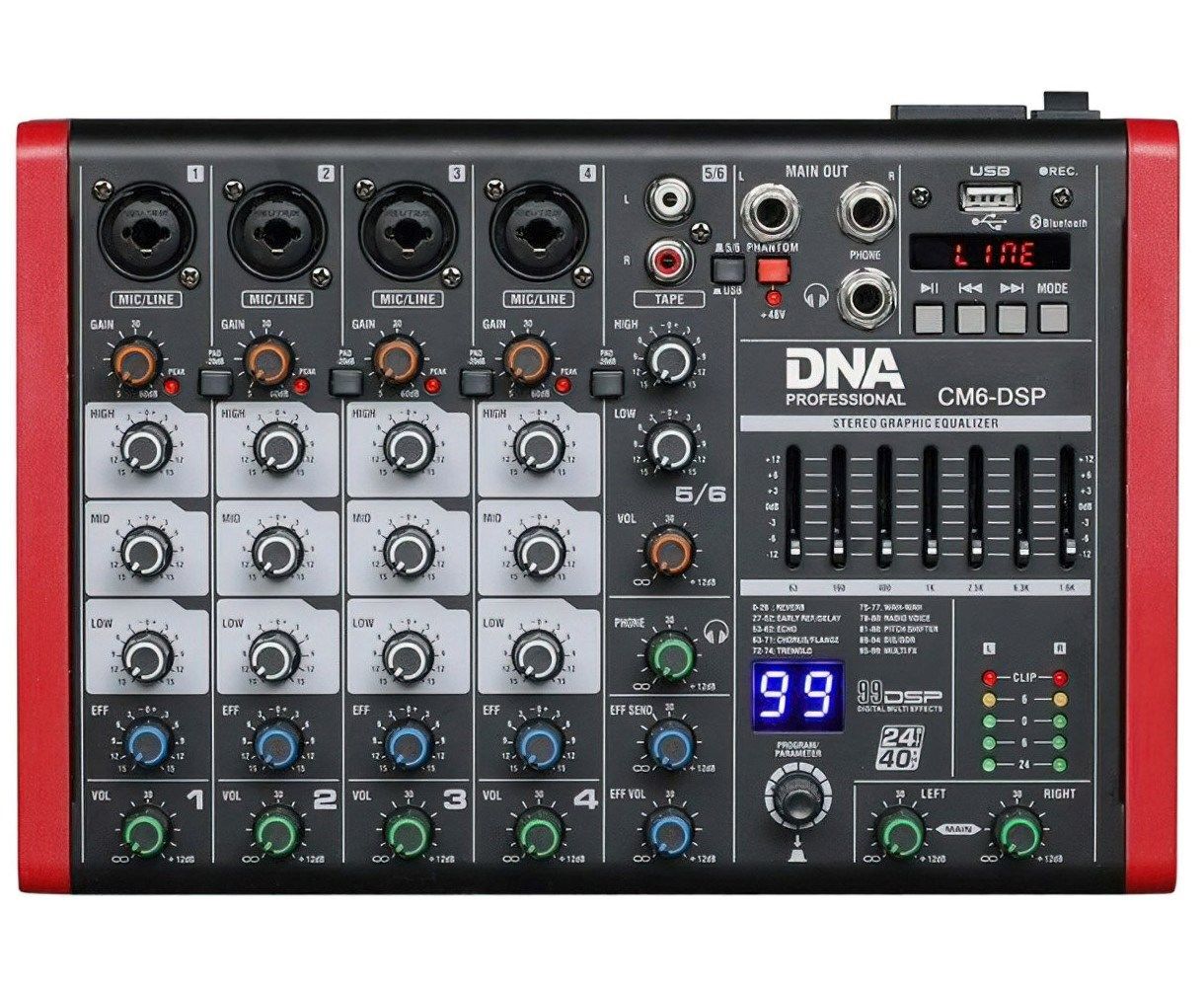 DNA CM6-DSP - USB Audio Mixer With MP3 Player
