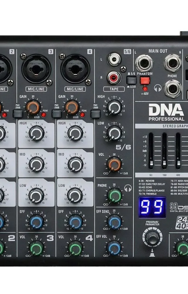 DNA CM6-DSP - USB Audio Mixer With MP3 Player