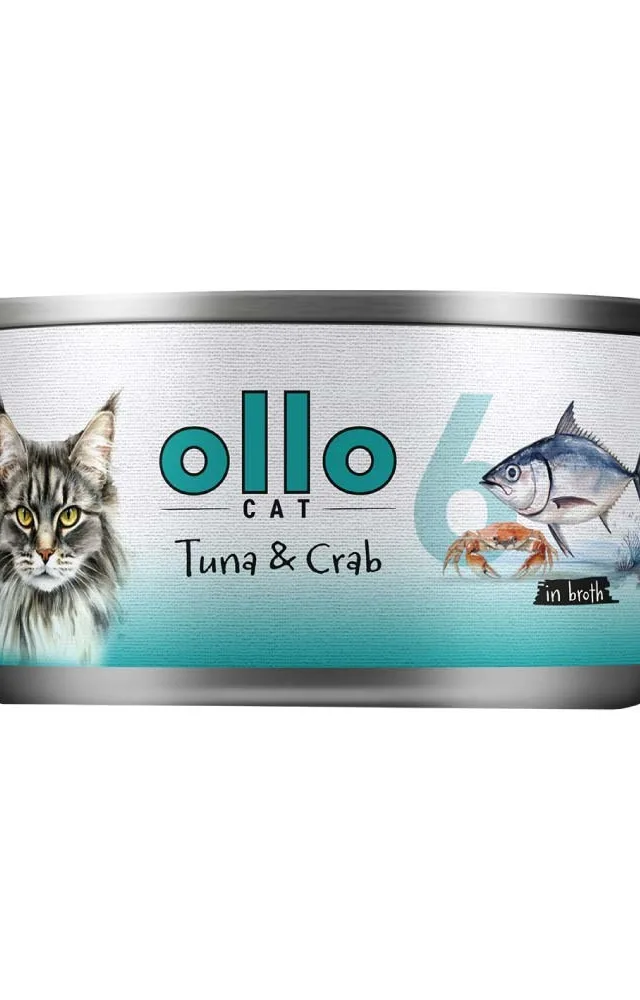 OLLO Cat Nr 6 Tuna Crab In Broth - Wet Cat Food - 70g