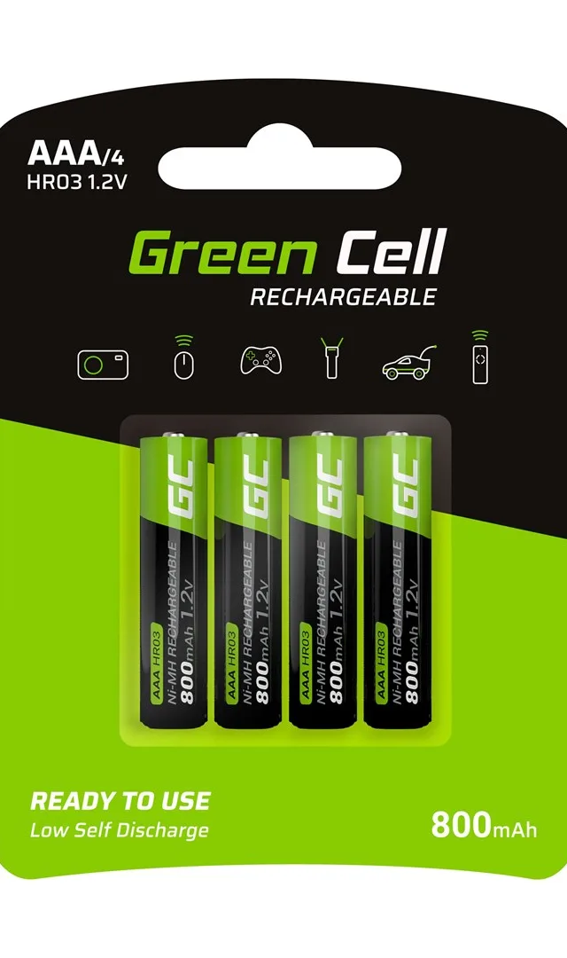 Green Cell GR04 household battery Rechargeable battery AAA Nickel-Metal Hydride (NiMH)