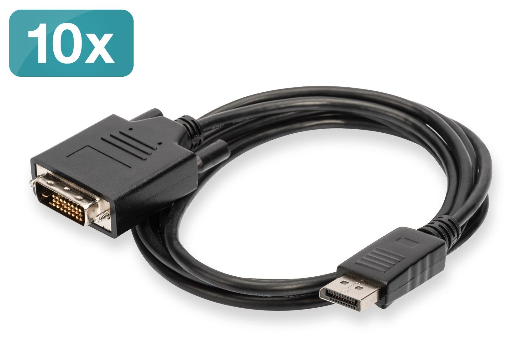 Digitus DisplayPort – DVI Adapter Cable, Pack of 10 pcs