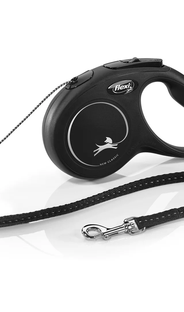 Flexi New CLASSIC 5 M Black Dog Retractable Lead