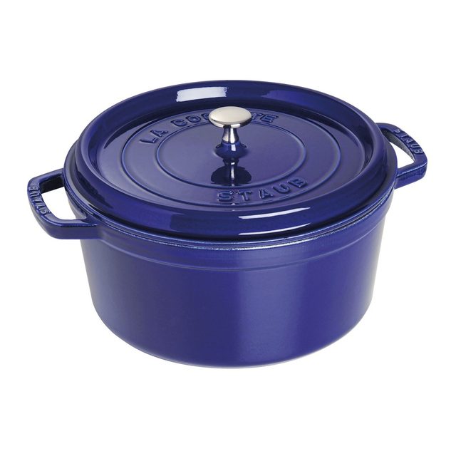 La Cocotte 28cm Rund, Dunkelblau, Gusseisen