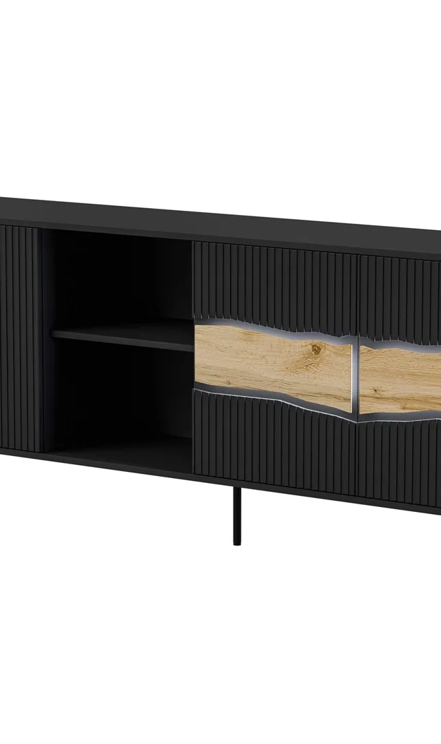 Cama INSERTO 3D1W Chest Of Drawers 190x40x80 Black LED