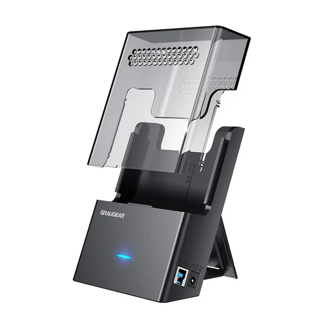 GRAUGEAR G-3502-AC storage drive docking station USB 3.2 Gen 1 (3.1 Gen 1) Type-B Black, Transparent
