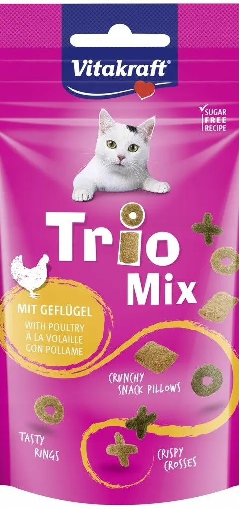 VITAKRAFT Trio Mix Poultry - Cat Treats - 60g