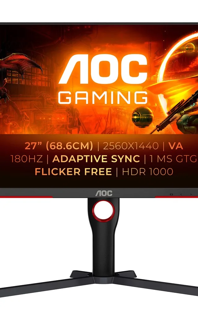 AOC G3 Q27G3XMN/BK computer monitor 68.6 cm (27") 2560 x 1440 pixels 2K Ultra HD LED Black, Red