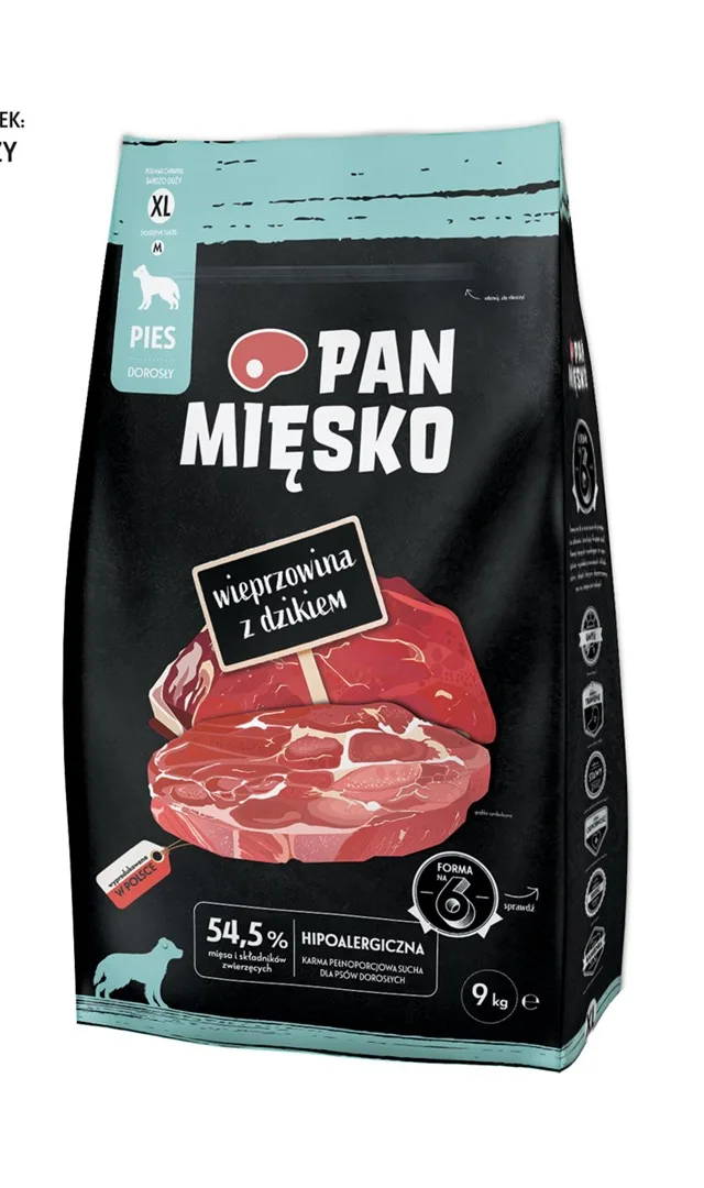 Mr. Pork Meat With A Wild Boar XL - Dry Dog Food - 9kg