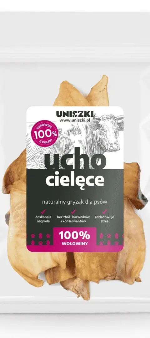 UNISZKI Calf Ear - Dog Treat - 10 Pieces