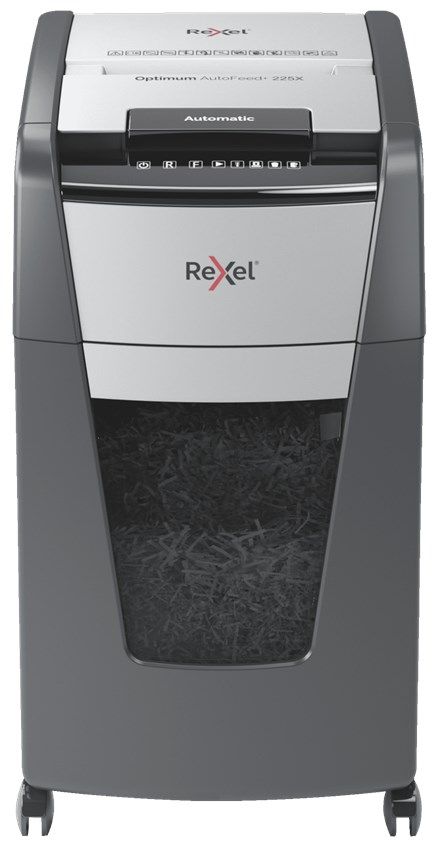Rexel Optimum AutoFeed+ 225X Automatic Cross Cut Paper Shredder P4