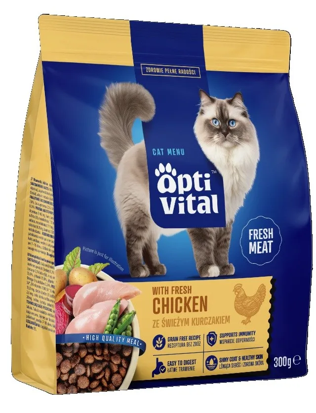OPTIVITAL With Fresh Chicken - Dry Cat Food - 300g