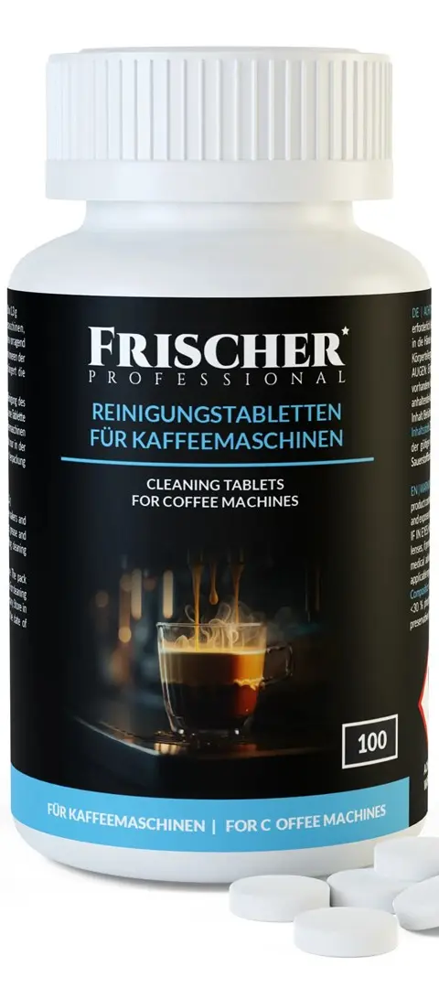 Cleaning Tablets For Coffee Machines Frischer 100 Pieces Blister Pack 1.3 G 16 Mm Diameter