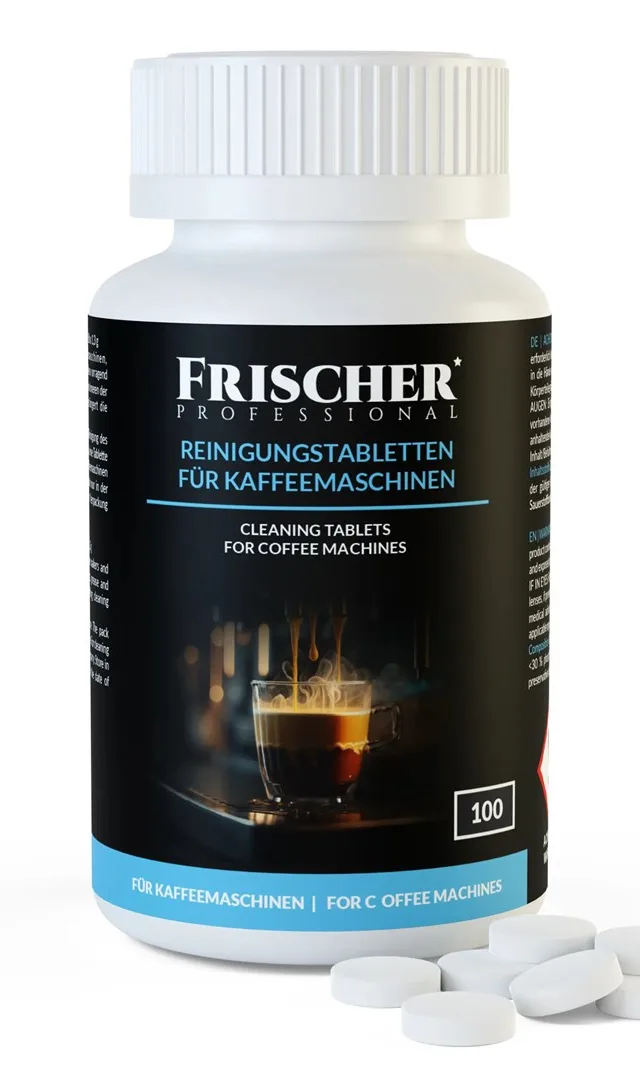 Cleaning Tablets For Coffee Machines Frischer 100 Pieces Blister Pack 1.3 G 16 Mm Diameter
