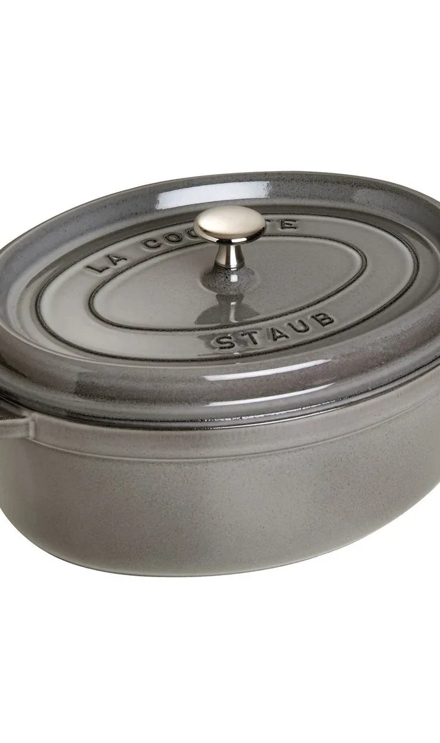 STAUB Oval cast iron pot 3.2l graphite