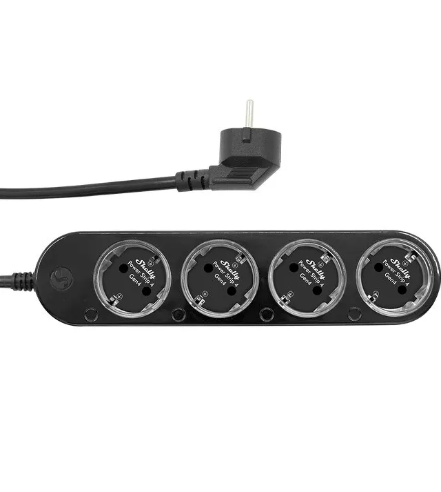 Shelly Plug Play Power Strip 4 Gen4 Black
