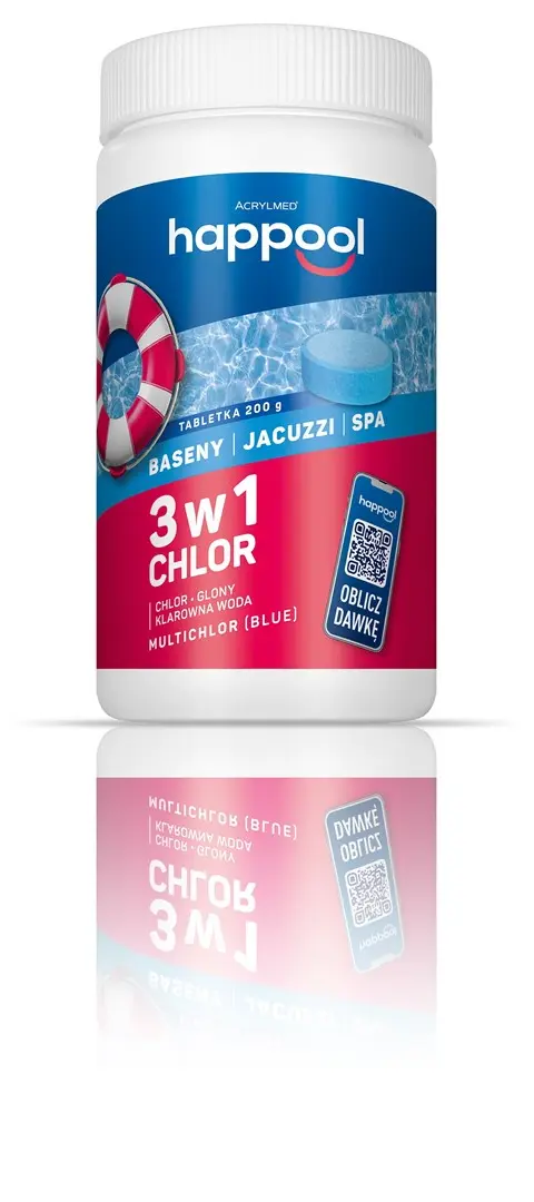 Acrylmed MULTICHLOR BLUE Tablets For Increasing Chlorine Levels And Combating Algae 200 G