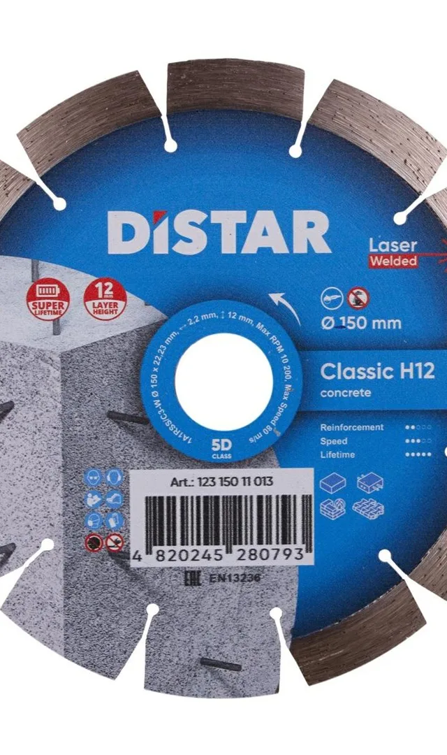 DISTAR DIAMOND BLADE CLASSIC H12 150 X 2 2/1 3 X 22 23mm
