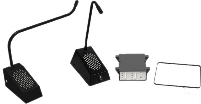 Contacta STS-K035-B-RH Intercom Curved Right-Microphone System Free-Standing