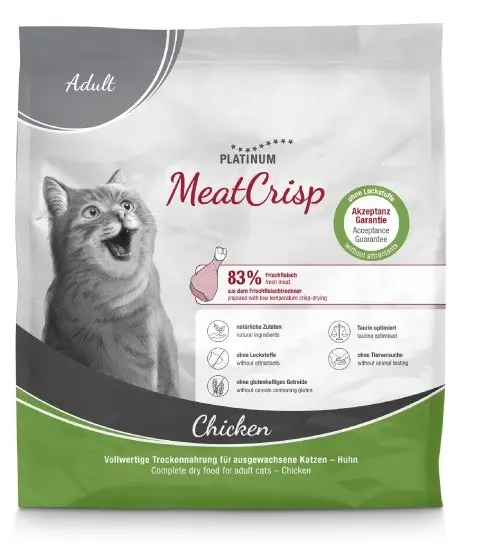 PLATINUM MeatCrisp Adult Chicken - Dry Cat Food - 400g