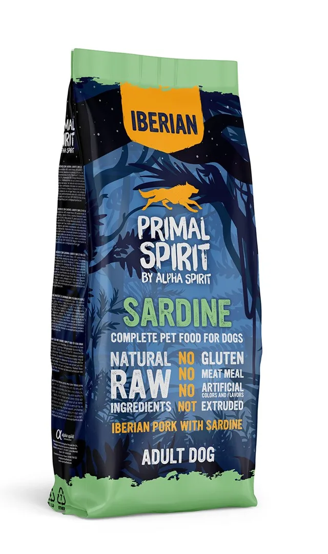 PRIMAL SPIRIT Iberian Sardine – Semi-Moist Dog Food – 12 Kg