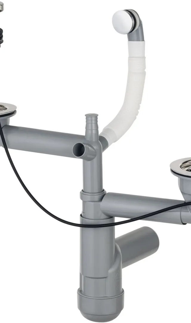 Siphon For 1.5 And 2-Bowl Granite Sink - Space-Saver