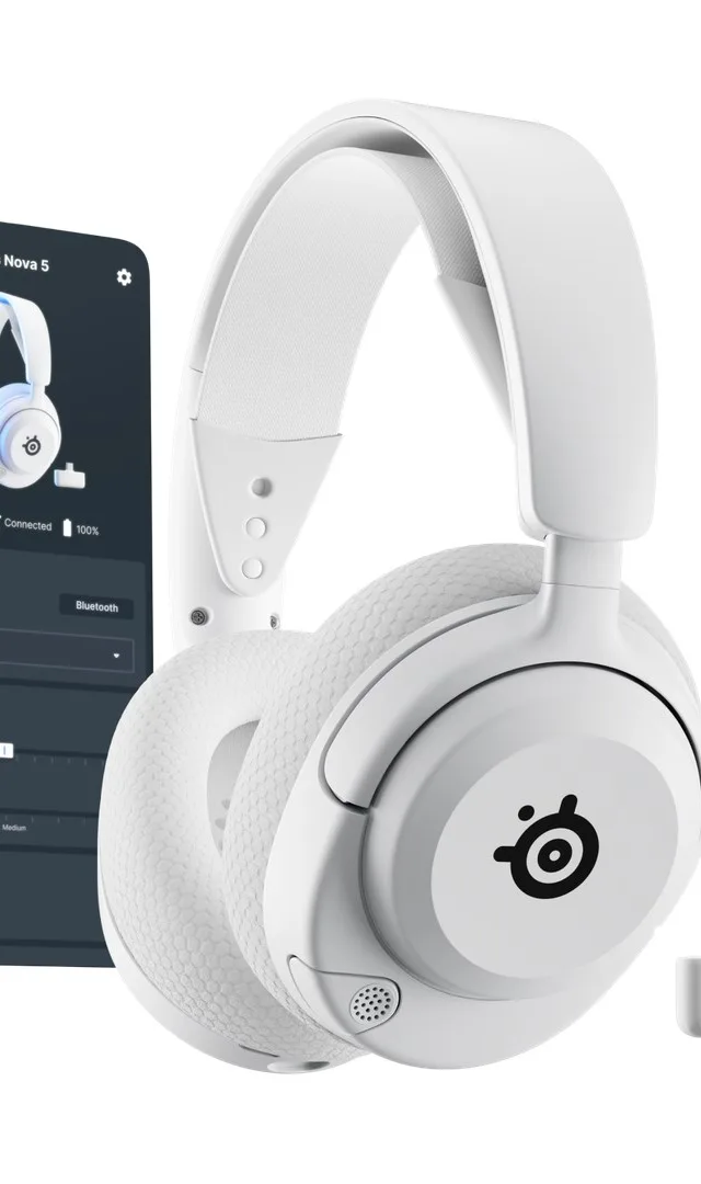 Steelseries Arctis Nova 5P Wireless Headset Head-Band Gaming USB Type-C Bluetooth White