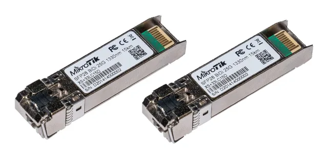 Mikrotik SFP/SFP+/SFP28 BiDi: XS+2733LC15D network transceiver module Fiber optic 25000 Mbit/s LC 1330 nm