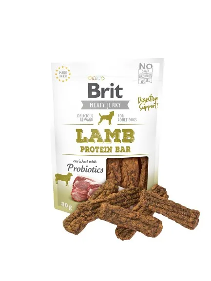 Brit Jerky Lamb Protein Bar - Lamb - Dog Snack - 80 G