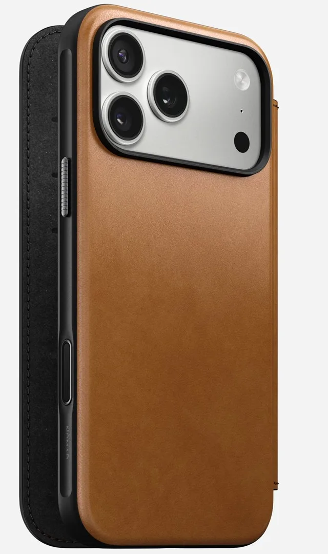 Nomad Modern Leather Folio iPhone 17 Pro Max English Tan