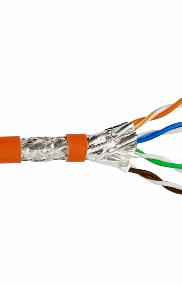 Helos Cat.7 Verlegekabel AWG 23 LSZH 1000MHz CPR Dca 500m Trommel Orange