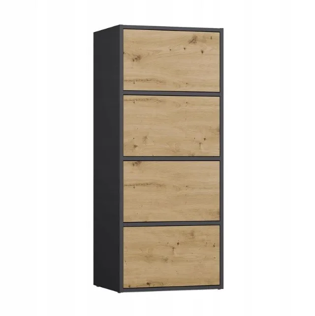 ALMA CHEST OF DRAWERS, ANTHRACITE/ARTISAN OAK