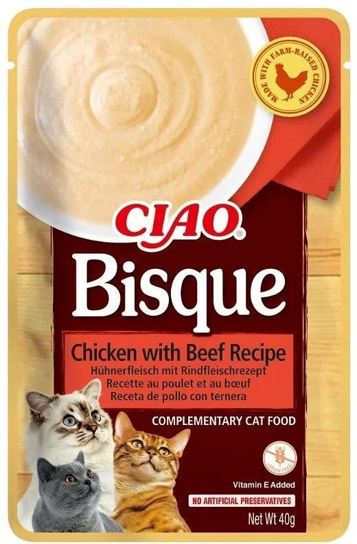 INABA Ciao Bisque Chicken With Beef - Cat Treats - 40g