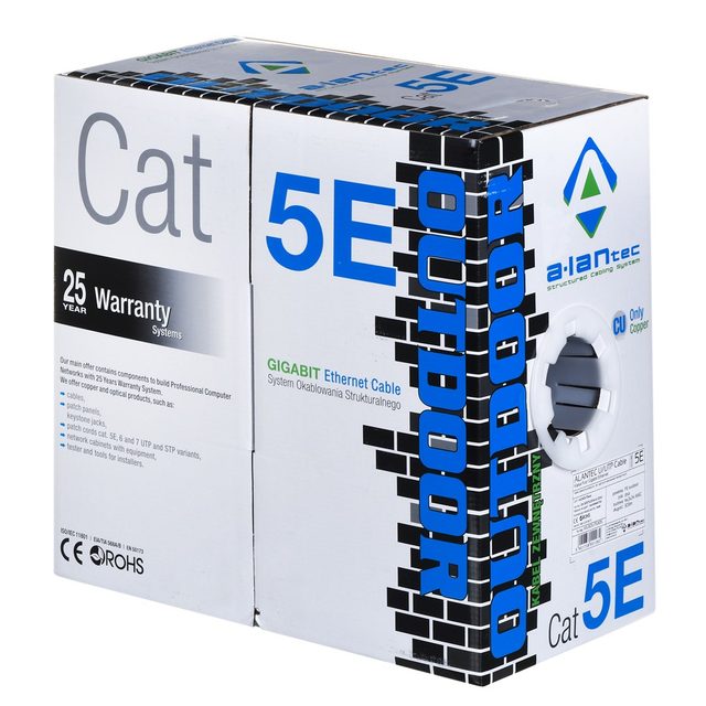 A-LAN KIU5OUTS305 networking cable Black 305 m Cat5e U/UTP (UTP)