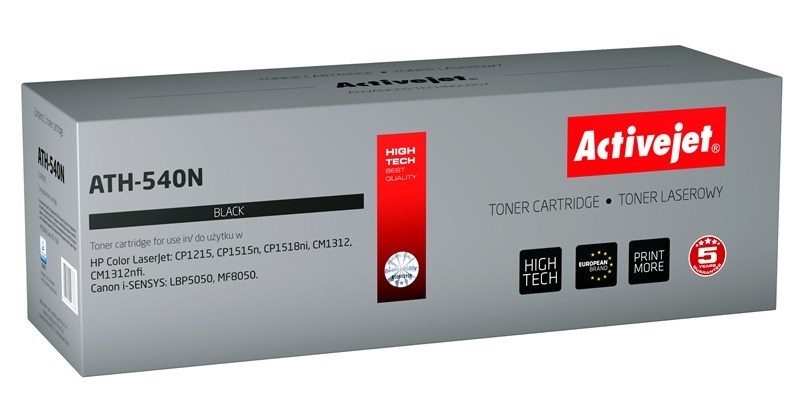 Activejet ATH-540N toner (replacement for HP 125A CB540A, Canon CRG-716B; Supreme; 2400 pages; black)