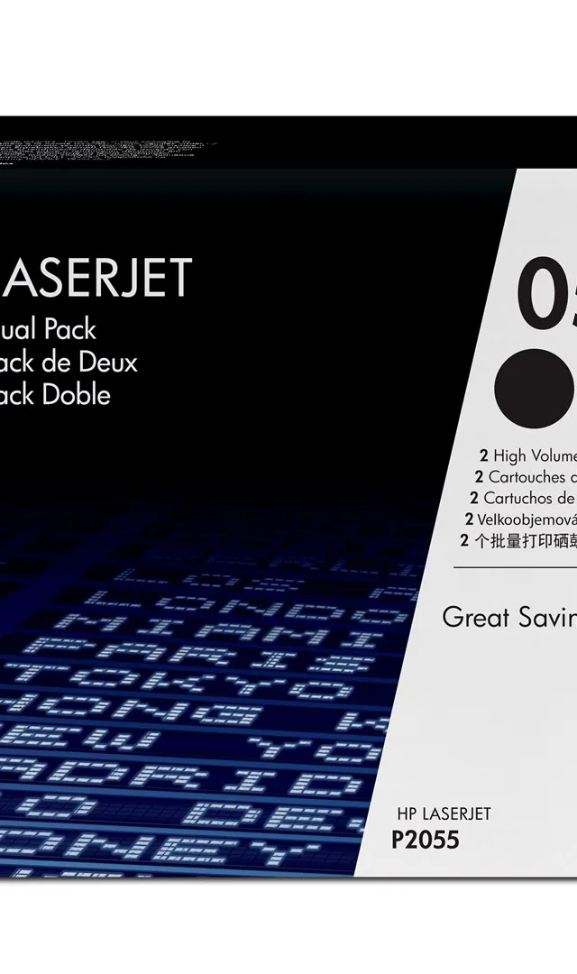 HP 05X 2-pack High Yield Black Original LaserJet Toner Cartridges