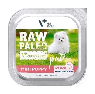 VETEXPERT Raw Paleo PâTe Mini Puppy Pork - Wet Dog Food - 150g