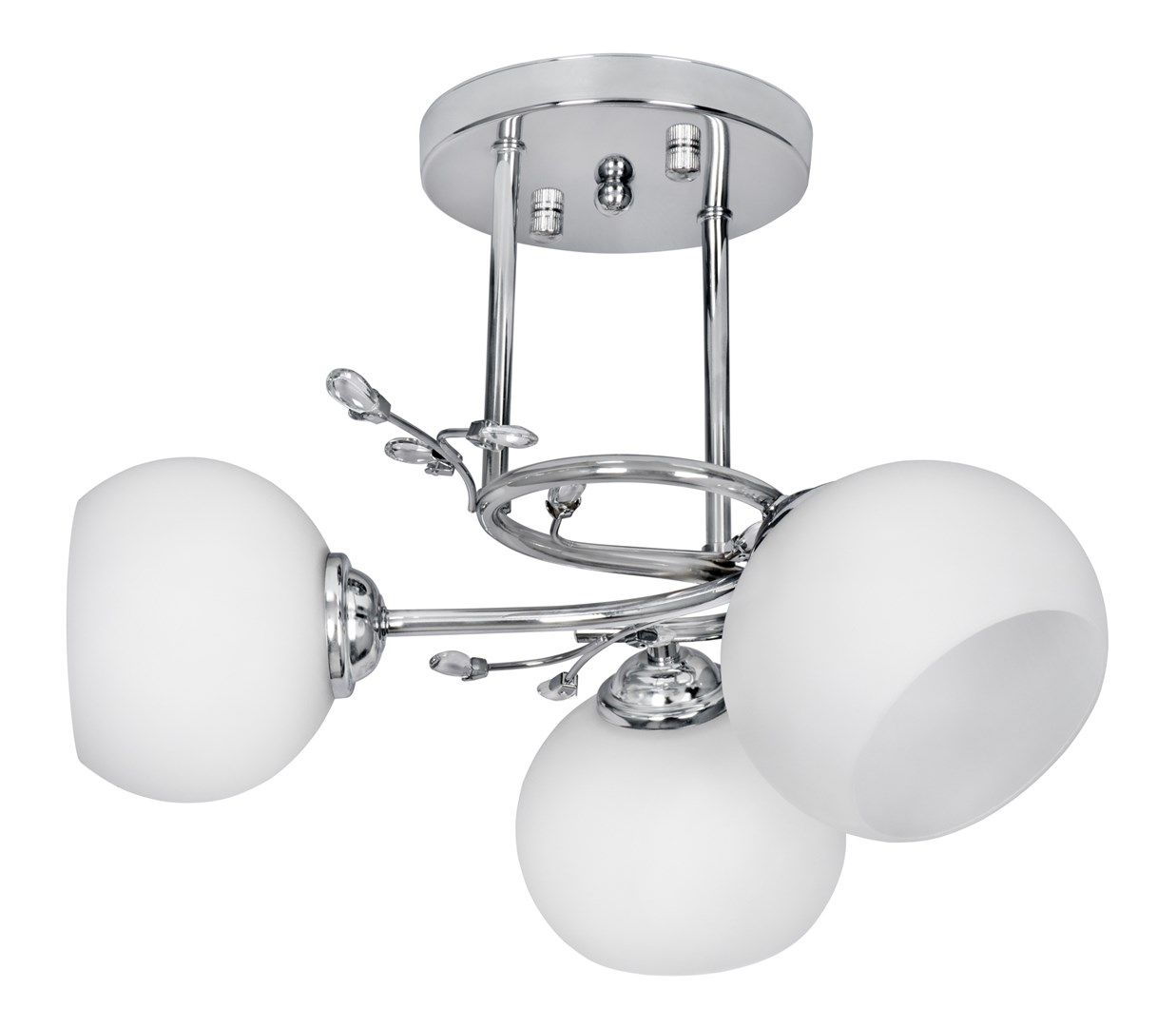 Activejet Classic Ceiling Chandelier Pendant Lamp IRMA Nickel Triple 3xE27 For Living Room