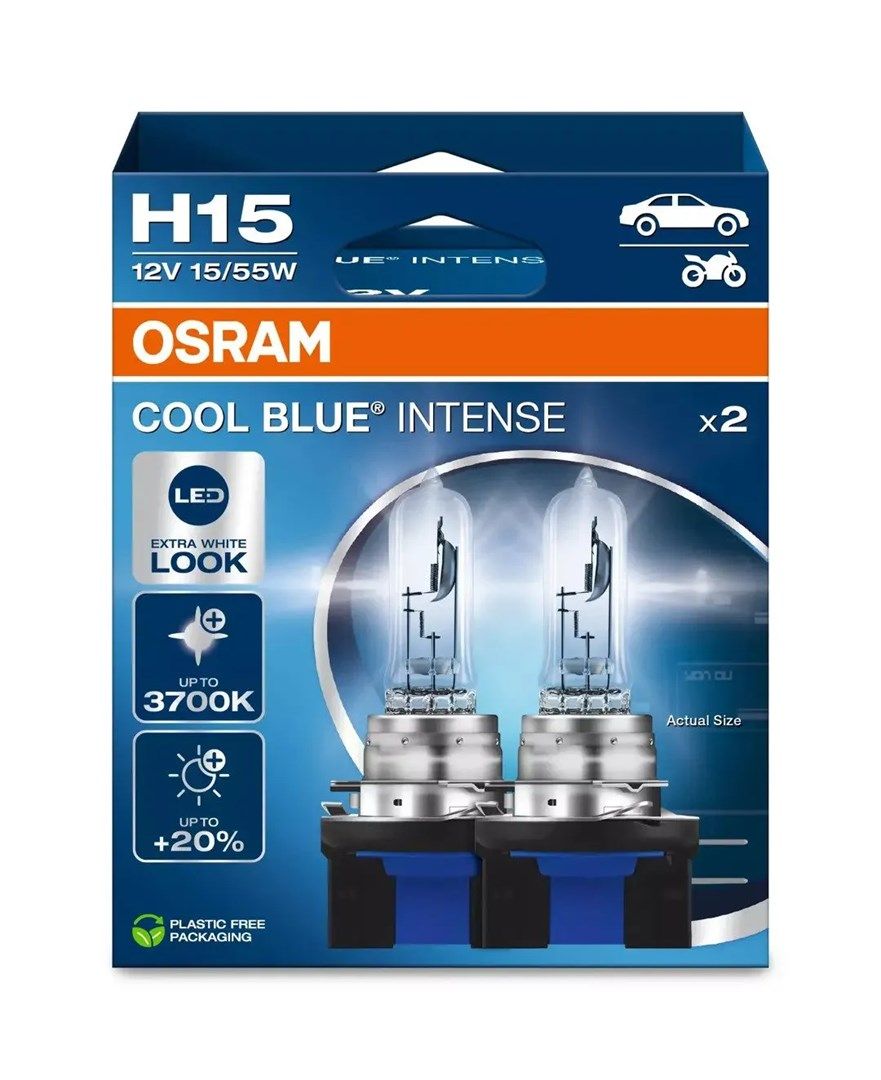 Bulb (Set Of 2) H15 12V 55/15W PGJ23T-1 Cool Blue Intense NextGen