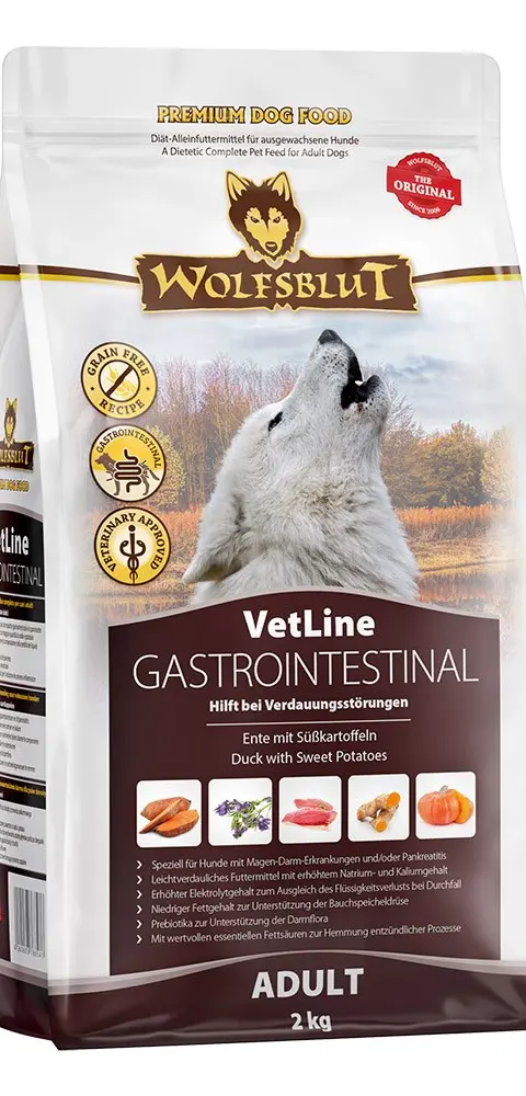 WOLFSBLUT VetLine Gastrointestinal Duck - Dry Dog Food - 2kg