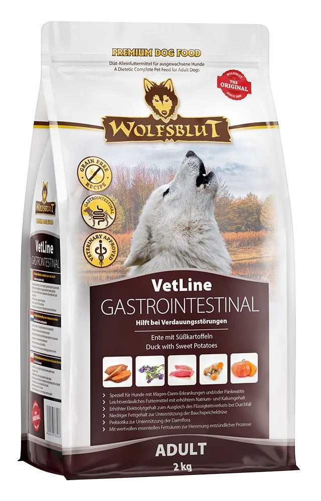 WOLFSBLUT VetLine Gastrointestinal Duck - Dry Dog Food - 2kg