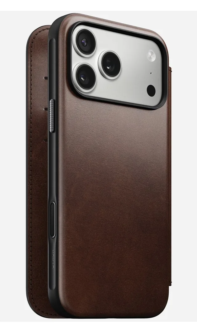 Nomad Modern Leather Folio IPhone 17 Pro Max Rustic Brown H