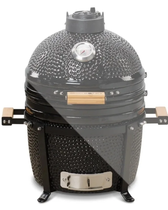 Kamado Bono Minimo Ceramic Grill 15″ Kamado barbecue/grill Cart Charcoal (fuel) Black