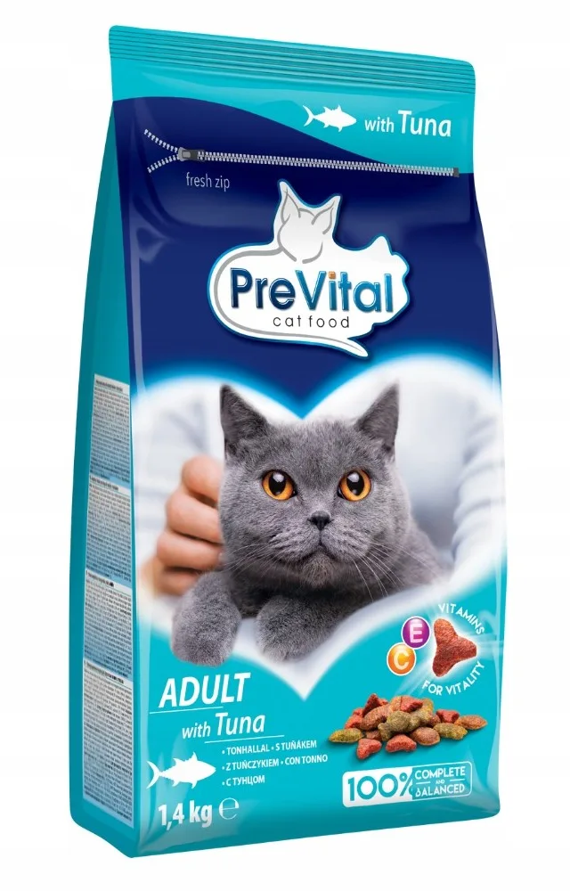 PREVITAL Adult Tuna - Dry Cat Food - 1 4kg