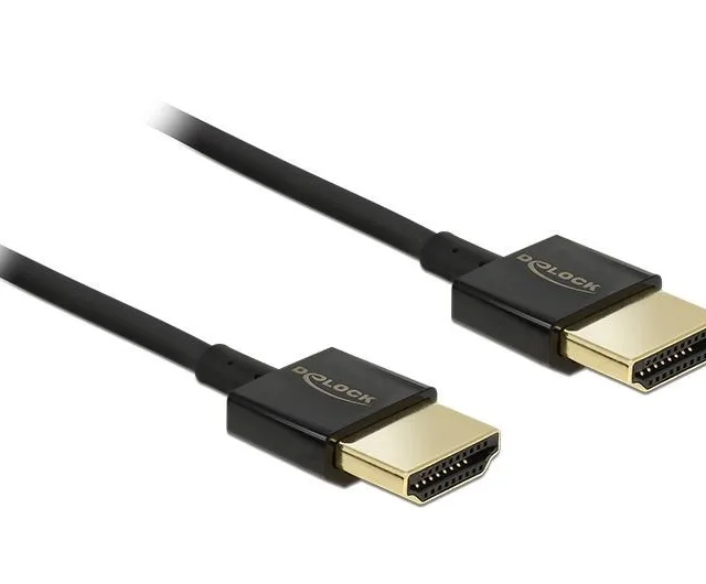 DELOCK Cable High Speed HDMI Mit Ethernet - HDMI-A Plug HDMI-A Plug 3D 4K 4.5 M Active Slim Premium