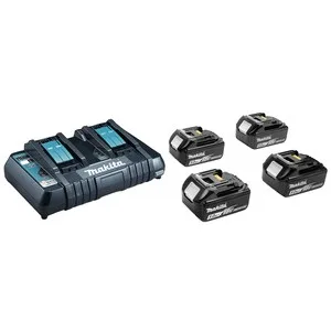 MAKITA POWER SUPPLY KIT 18V (BL1850Bx4 DC18RD) MAKPAC